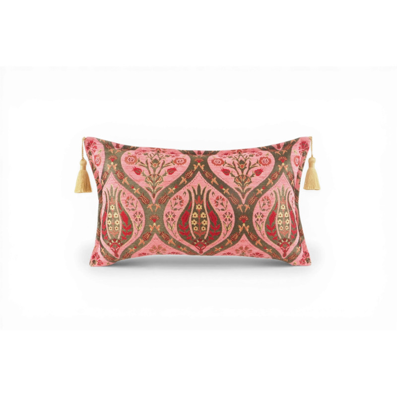 Turkish Fabric Pillow Cover 12x20, Pale Pink Boho Throw Pillow, Morocco Tulip Pattern Decorative Sofa Accent Ethnic Cushion Case Turkish Fabric Pillow Cover 12x20, Pale Pink Boho Throw Pillow, Morocco Tulip Pattern Decorative Sofa Accent Ethnic Cushion Case