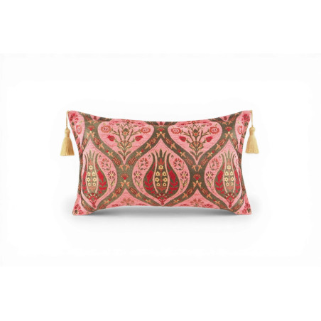 Fabric Pillow, Fabric Pillow 12x20, Pale Pink Morocco Pattern Tulip Turkish Fabric Pillow, Decorative Pillow, Bohemian Pillow