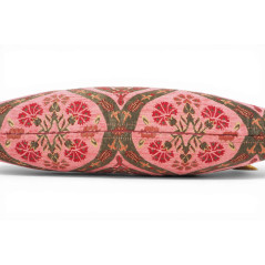 Turkish Fabric Pillow Cover 12x20, Pale Pink Boho Throw Pillow, Morocco Tulip Pattern Decorative Sofa Accent Ethnic Cushion Case