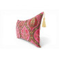 Turkish Fabric Pillow Cover 12x20, Mazenda Pink Boho Throw Pillow, Morocco Tulip Pattern Decorative Sofa Accent Ethnic Cushion Turkish Fabric Pillow Cover 12x20, Mazenda Pink Boho Throw Pillow, Morocco Tulip Pattern Decorative Sofa Accent Ethnic Cushion