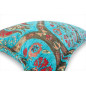 Turkish Fabric Pillow Cover 12x20, Turquoise Blue Boho Throw Pillow, Morocco Tulip Pattern Decorative Sofa Accent Ethnic Cushion Turkish Fabric Pillow Cover 12x20, Turquoise Blue Boho Throw Pillow, Morocco Tulip Pattern Decorative Sofa Accent Ethnic Cushion
