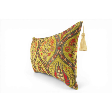Fabric Pillow,Fabric Pillow 12x20,Pistachio Green Morocco Pattern Tulip Turkish Fabric Pillow,Decorative Pillow,Bohemian Pillow