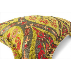 Turkish Fabric Pillow Cover 12x20, Pistachio Green Boho Throw Pillow,Morocco Tulip Pattern Decorative Sofa Accent Ethnic Cushion