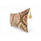 Turkish Fabric Pillow Cover 12x20, Beige Boho Throw Pillow, Morocco Tulip Pattern Decorative Sofa Accent Ethnic Cushion Case Turkish Fabric Pillow Cover 12x20, Beige Boho Throw Pillow, Morocco Tulip Pattern Decorative Sofa Accent Ethnic Cushion Case
