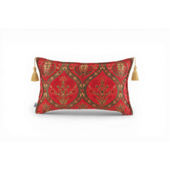 Red fabric pillow cover