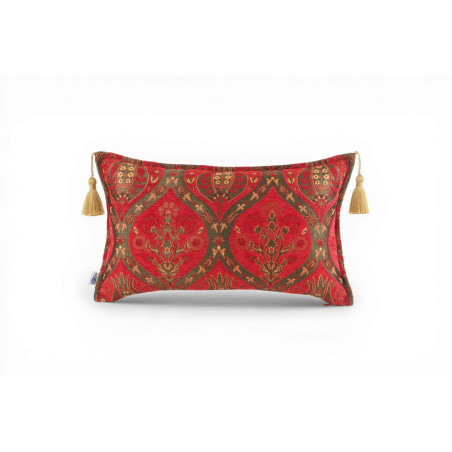 Red fabric pillow cover