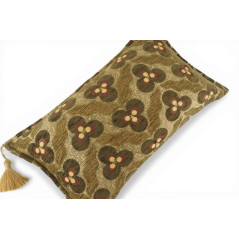 Turkish Fabric Pillow Cover 12x20, Moss Green Boho Throw Pillow, Tigers Eye Pattern Decorative Sofa Accent Ethnic Cushion Case