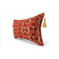 Turkish Fabric Pillow Cover 12x20, Red Boho Throw Pillow, Tigers Eye Pattern Decorative Sofa Accent Ethnic Cushion Case Turkish Fabric Pillow Cover 12x20, Red Boho Throw Pillow, Tigers Eye Pattern Decorative Sofa Accent Ethnic Cushion Case