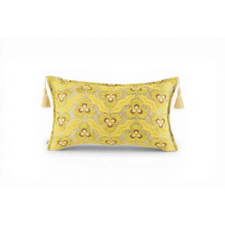 green fabric pillow