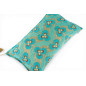 Turkish Fabric Pillow Cover 12x20, Turquoise Blue Boho Throw Pillow, Tigers Eye Pattern Decorative Sofa Accent Ethnic Cushion