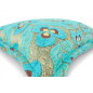 Turkish Fabric Pillow Cover 12x20, Turquoise Blue Boho Throw Pillow, Tigers Eye Pattern Decorative Sofa Accent Ethnic Cushion