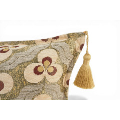 Turkish Fabric Pillow Cover 12x20, Beige Boho Throw Pillow, Tigers Eye Pattern Decorative Sofa Accent Ethnic Cushion Case