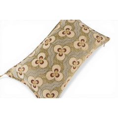 Turkish Fabric Pillow Cover 12x20, Beige Boho Throw Pillow, Tigers Eye Pattern Decorative Sofa Accent Ethnic Cushion Case