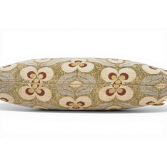 Turkish Fabric Pillow Cover 12x20, Beige Boho Throw Pillow, Tigers Eye Pattern Decorative Sofa Accent Ethnic Cushion Case
