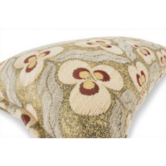 Turkish Fabric Pillow Cover 12x20, Beige Boho Throw Pillow, Tigers Eye Pattern Decorative Sofa Accent Ethnic Cushion Case