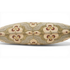 Turkish Fabric Pillow Cover 12x20, Beige Boho Throw Pillow, Tigers Eye Pattern Decorative Sofa Accent Ethnic Cushion Case