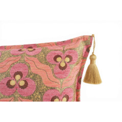 Turkish Fabric Pillow Cover 12x20, Pale Pink Boho Throw Pillow, Tigers Eye Pattern Decorative Sofa Accent Ethnic Cushion Case