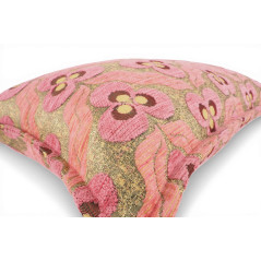 Turkish Fabric Pillow Cover 12x20, Pale Pink Boho Throw Pillow, Tigers Eye Pattern Decorative Sofa Accent Ethnic Cushion Case