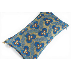 Turkish Fabric Pillow Cover 12x20, Royal Blue Boho Throw Pillow, Tigers Eye Pattern Decorative Sofa Accent Ethnic Cushion Case