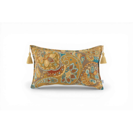Turkish Fabric Pillow Cover 12x20, Boho Throw Pillow, Paisley Pattern Decorative Sofa Accent Ethnic Cushion Case Made in Turkey