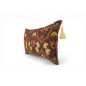 Turkish Fabric Pillow Cover 12x20, Brown Boho Throw Pillow, Carnation Pattern Decorative Sofa Accent Ethnic Cushion Case Turkish Fabric Pillow Cover 12x20, Brown Boho Throw Pillow, Carnation Pattern Decorative Sofa Accent Ethnic Cushion Case