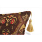 Turkish Fabric Pillow Cover 12x20, Brown Boho Throw Pillow, Carnation Pattern Decorative Sofa Accent Ethnic Cushion Case Turkish Fabric Pillow Cover 12x20, Brown Boho Throw Pillow, Carnation Pattern Decorative Sofa Accent Ethnic Cushion Case