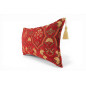 Turkish Fabric Pillow Cover 12x20, Red Boho Throw Pillow, Carnation Pattern Decorative Sofa Accent Ethnic Cushion Case Turkish Fabric Pillow Cover 12x20, Red Boho Throw Pillow, Carnation Pattern Decorative Sofa Accent Ethnic Cushion Case