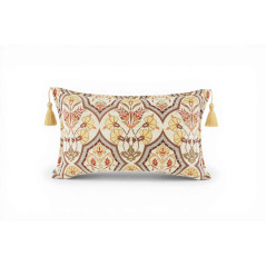 Fabric Pillow,Fabric Pillow 12x20,Beige Carnation Pattern Turkish Fabric Pillow,Decorative Pillow,Throw Pillow,Bohemian Pillow