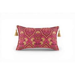 Fabric Pillow, abric Pillow 12x20,Mazenda Pink Carnation Pattern Turkish Fabric Pillow,Decorative Throw Pillow,Bohemian Pillow