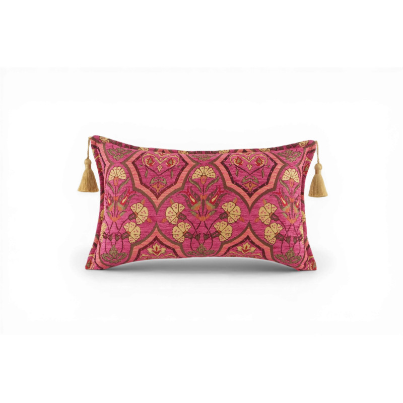 Turkish Fabric Pillow Cover 12x20, Mazenda Pink Boho Throw Pillow, Carnation Pattern Decorative Sofa Accent Ethnic Cushion Case Turkish Fabric Pillow Cover 12x20, Mazenda Pink Boho Throw Pillow, Carnation Pattern Decorative Sofa Accent Ethnic Cushion Case
