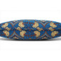 Turkish Fabric Pillow Cover 12x20, Royal Blue Boho Throw Pillow, Carnation Pattern Decorative Sofa Accent Ethnic Cushion Case