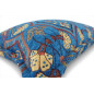 Turkish Fabric Pillow Cover 12x20, Royal Blue Boho Throw Pillow, Carnation Pattern Decorative Sofa Accent Ethnic Cushion Case