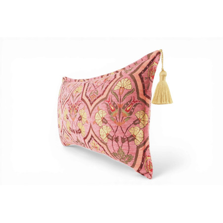 Fabric Pillow,Fabric Pillow 12x20,Pale Pink Carnation Pattern Turkish Fabric Pillow,Decorative Throw Pillow,Bohemian Pillow