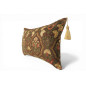 Turkish Fabric Pillow Cover 12x20, Moss Green Boho Throw Pillow, Carnation Pattern Decorative Sofa Accent Ethnic Cushion Case