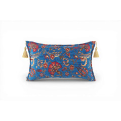 navy blue fabric pillow