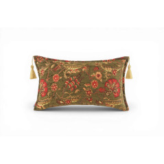 moss green fabric pillow