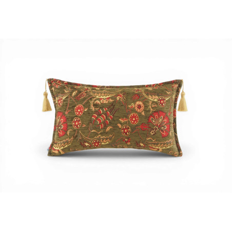 moss green fabric pillow