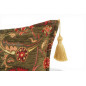 Turkish Fabric Pillow Cover 12x20, Moss Green Boho Throw Pillow,Caucasus Carnation Pattern Decorative Sofa Accent Ethnic Cushion Turkish Fabric Pillow Cover 12x20, Moss Green Boho Throw Pillow,Caucasus Carnation Pattern Decorative Sofa Accent Ethnic Cushion
