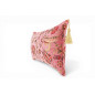 Turkish Fabric Pillow Cover 12x20, Pale Pink Boho Throw Pillow, Caucasus Carnation Pattern Decorative Sofa Accent Ethnic Cushion
