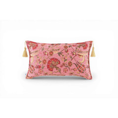 Fabric Pillow,Fabric Pillow 12x20,Pale Pink Caucasus Carnation Pattern Turkish Fabric Pillow,Decorative Pillow,Bohemian Pillow