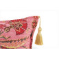 Turkish Fabric Pillow Cover 12x20, Pale Pink Boho Throw Pillow, Caucasus Carnation Pattern Decorative Sofa Accent Ethnic Cushion