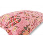Turkish Fabric Pillow Cover 12x20, Pale Pink Boho Throw Pillow, Caucasus Carnation Pattern Decorative Sofa Accent Ethnic Cushion