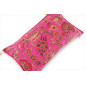 Turkish Fabric Pillow Cover 12x20, Mazenda Pink Boho Throw Pillow, Caucasus Carnation Pattern Decorative Sofa Accent Ethnic