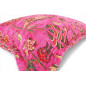 Turkish Fabric Pillow Cover 12x20, Mazenda Pink Boho Throw Pillow, Caucasus Carnation Pattern Decorative Sofa Accent Ethnic