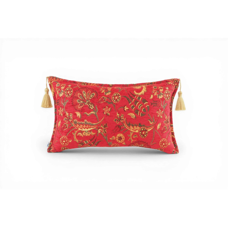 Turkish Fabric Pillow Cover 12x20, Red Boho Throw Pillow, Caucasus Carnation Pattern Decorative Sofa Accent Ethnic Cushion Case Turkish Fabric Pillow Cover 12x20, Red Boho Throw Pillow, Caucasus Carnation Pattern Decorative Sofa Accent Ethnic Cushion Case