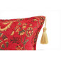 Turkish Fabric Pillow Cover 12x20, Red Boho Throw Pillow, Caucasus Carnation Pattern Decorative Sofa Accent Ethnic Cushion Case Turkish Fabric Pillow Cover 12x20, Red Boho Throw Pillow, Caucasus Carnation Pattern Decorative Sofa Accent Ethnic Cushion Case