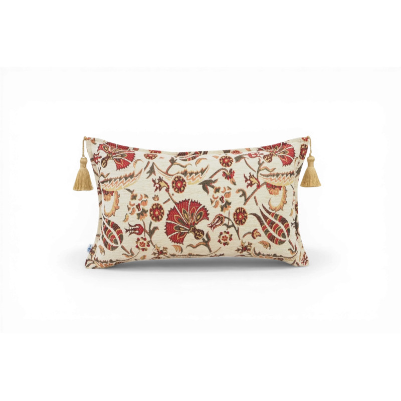 Turkish Fabric Pillow Cover 12x20, Beige Boho Throw Pillow,Caucasus Carnation Pattern Decorative Sofa Accent Ethnic Cushion Case Turkish Fabric Pillow Cover 12x20, Beige Boho Throw Pillow,Caucasus Carnation Pattern Decorative Sofa Accent Ethnic Cushion Case