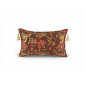 Turkish Fabric Pillow Cover 12x20, Brown Boho Throw Pillow,Caucasus Carnation Pattern Decorative Sofa Accent Ethnic Cushion Case