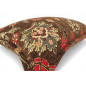 Turkish Fabric Pillow Cover 12x20, Brown Boho Throw Pillow, Topkapi Palace Pattern Decorative Sofa Accent Ethnic Cushion Case