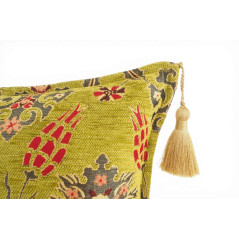 Turkish Fabric Pillow Cover 12x20,Pistachio Green Boho Throw Pillow,Topkapi Palace Pattern Decorative Sofa Accent Ethnic Cushion